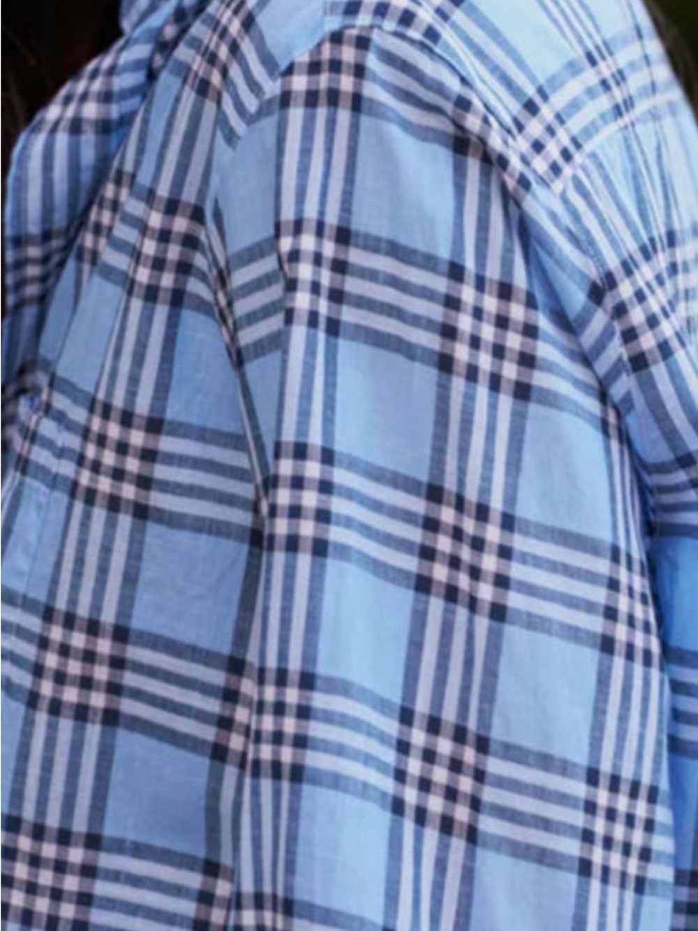 Frank & Eileen Blue Plaid Button-Up Blouse - Picture 9 of 9
